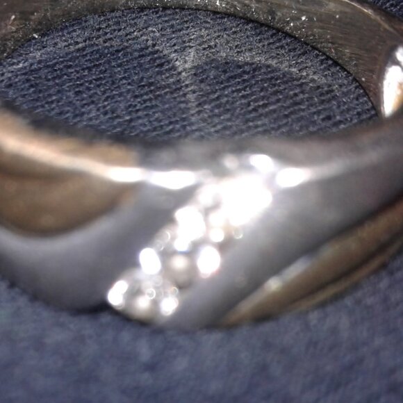 Diamonds International Men's White & Yellow Gold Diamond Ring Size 10.5 - Picture 4 of 4